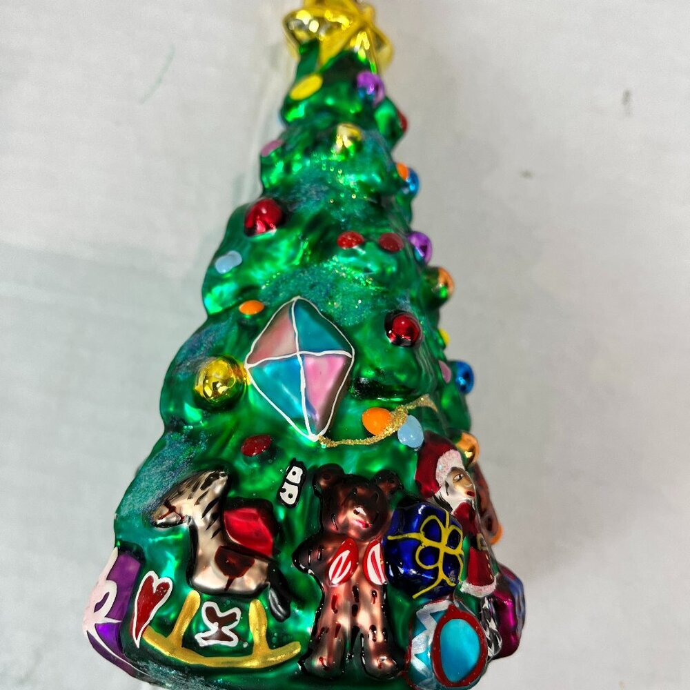 Vintage Christopher Radko blown glass christmas tree ornament